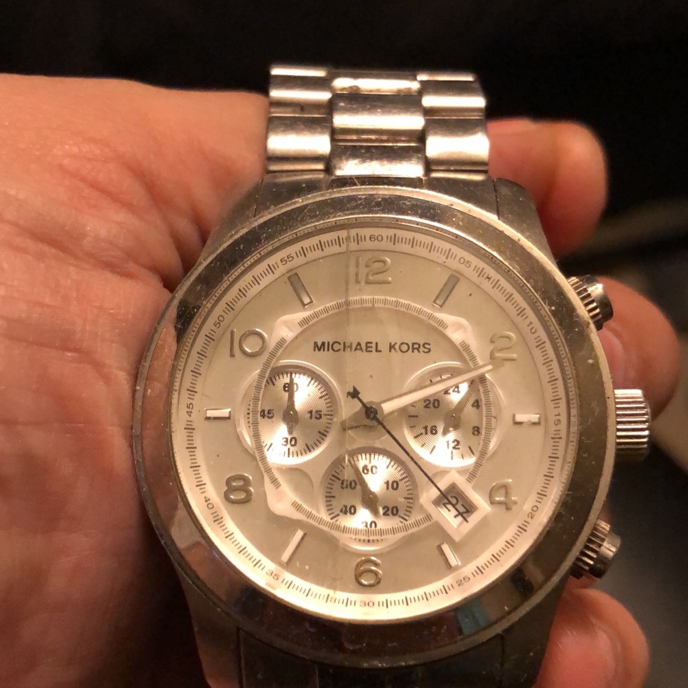 Chrome Michael Kors Watch